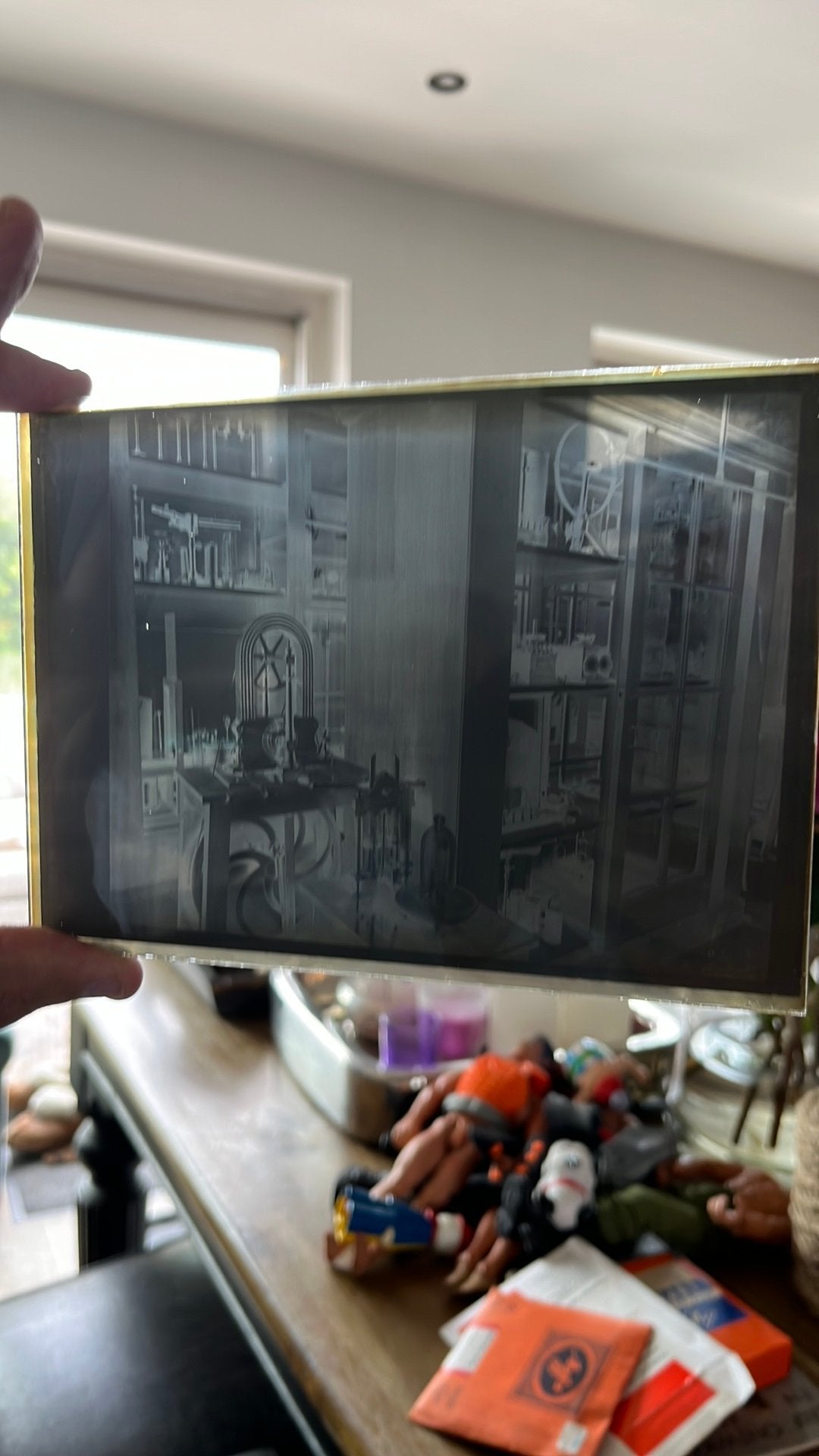 Oud glasnegatief van laboratoria 13 x 18 cm