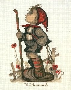 Borduurpakket Hummel happy John 4756, Hobby en Vrije tijd, ., Nieuw, Ophalen of Verzenden, .