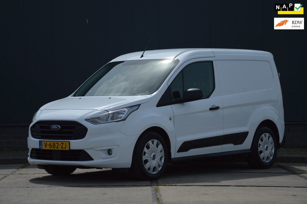 Ford Transit Connect 1.5 EcoBlue L1 Trend Euro 6 Airco schui, Auto's, Stof, Gebruikt, 4 cilinders, Wit