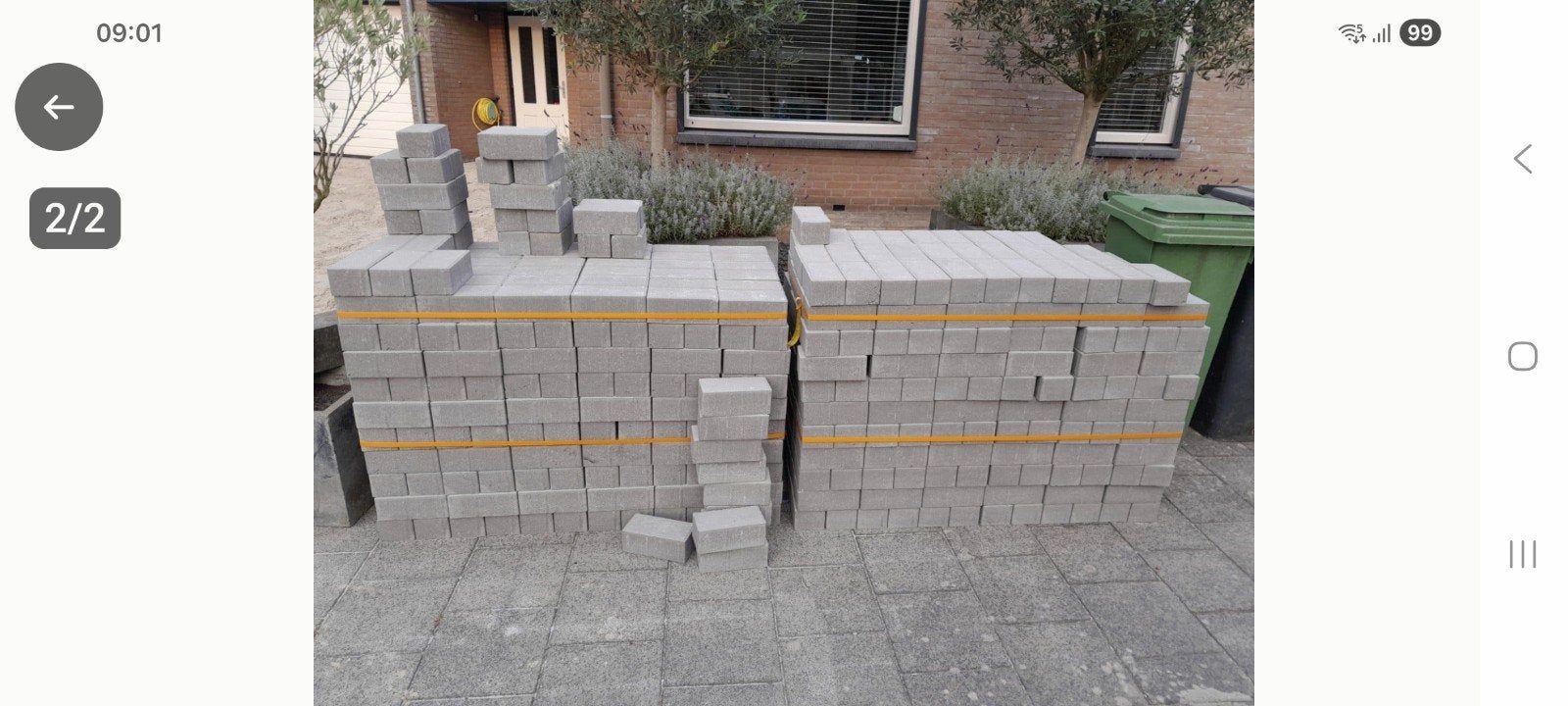 nieuwe Betonnen klinkers voor terras of oprit, Ophalen, Klinkers, Nieuw, 10 m² of meer