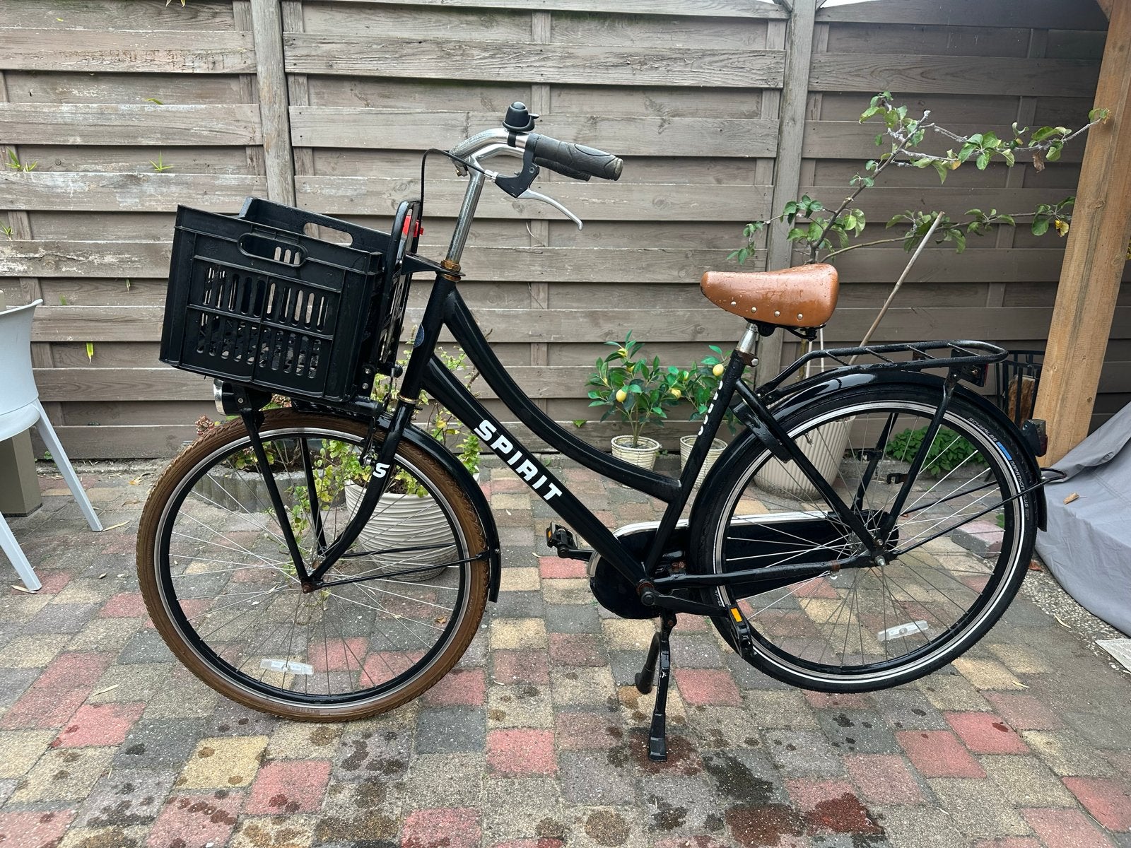Spirit Cargo fiets met voordrager en krat, Terugtraprem, 50 tot 53 cm, Ophalen, Overige merken