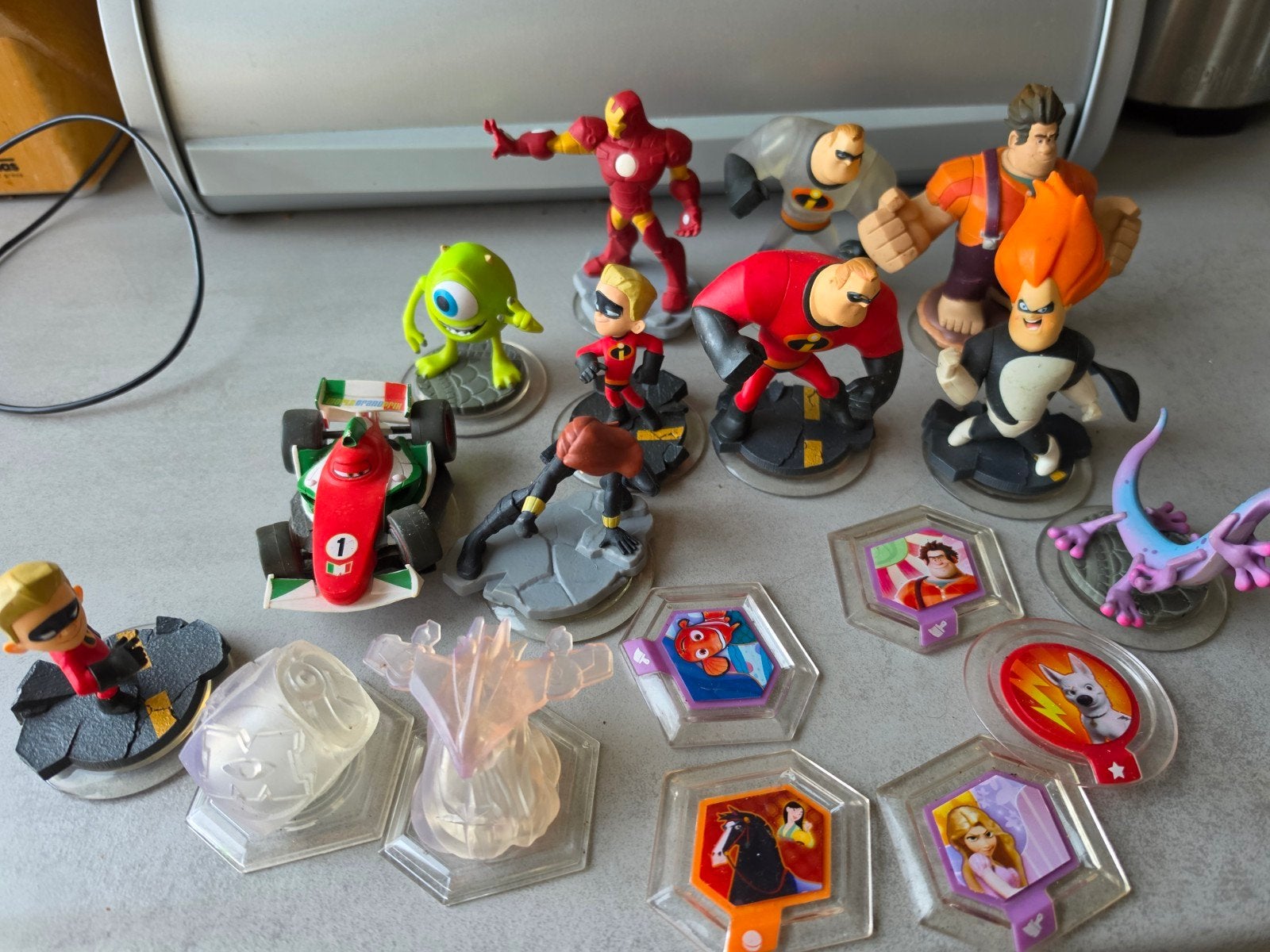 Diverse Disney Infinity figuren en power discs, Ophalen of Verzenden, Gebruikt