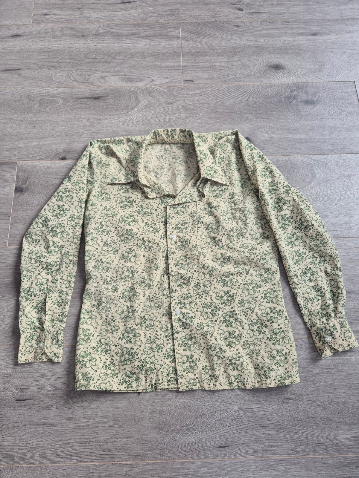 Vintage 70s Primalta Overhemd met Bloemenprint – Slim Fit L, Maat 42/44 (L), Ophalen of Verzenden, Zo goed als nieuw, Primalta