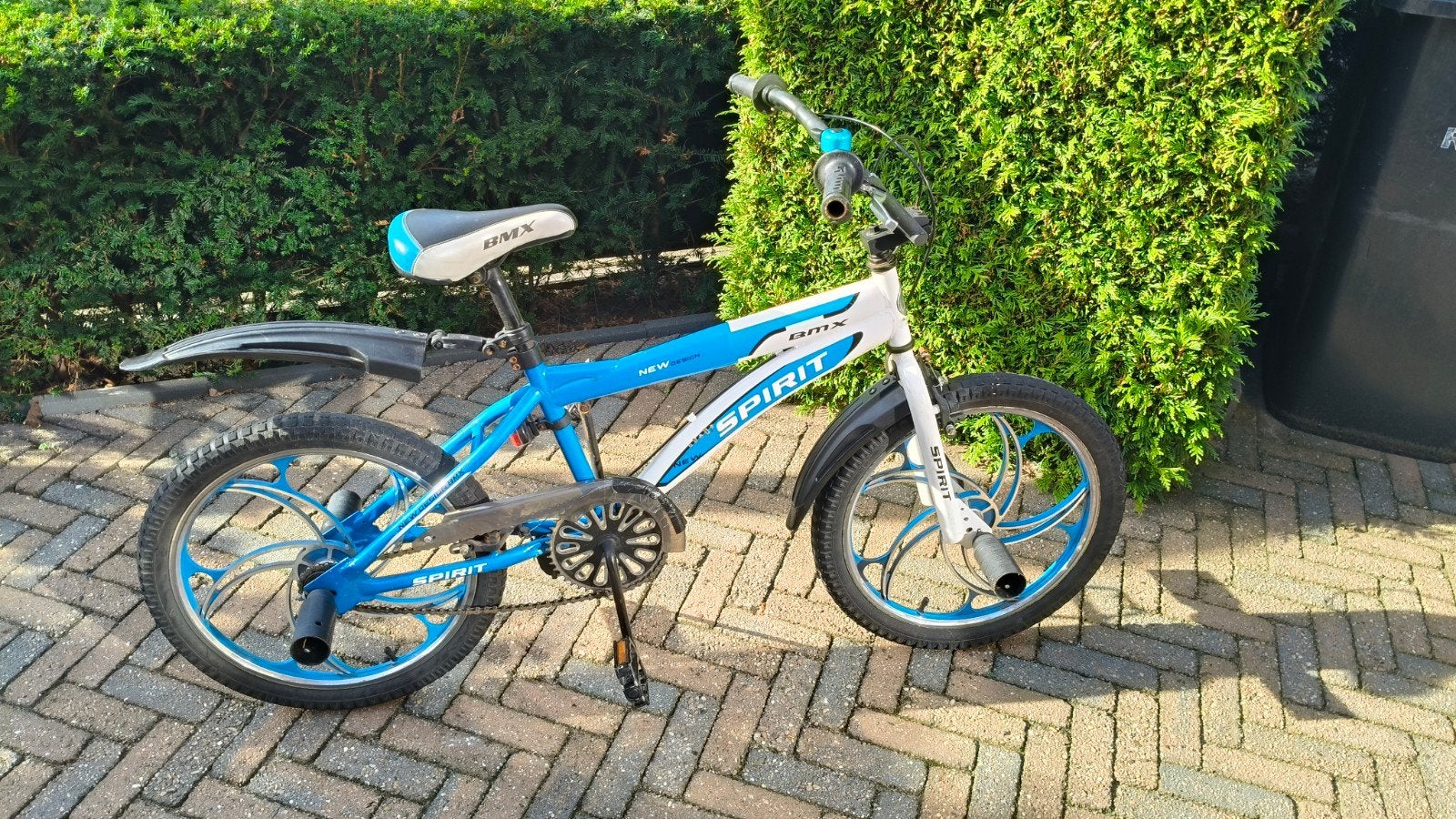 Spirit BMX Fiets 20 inch - Blauw/Wit, Ophalen, Staal, Spirit, Schijfrem