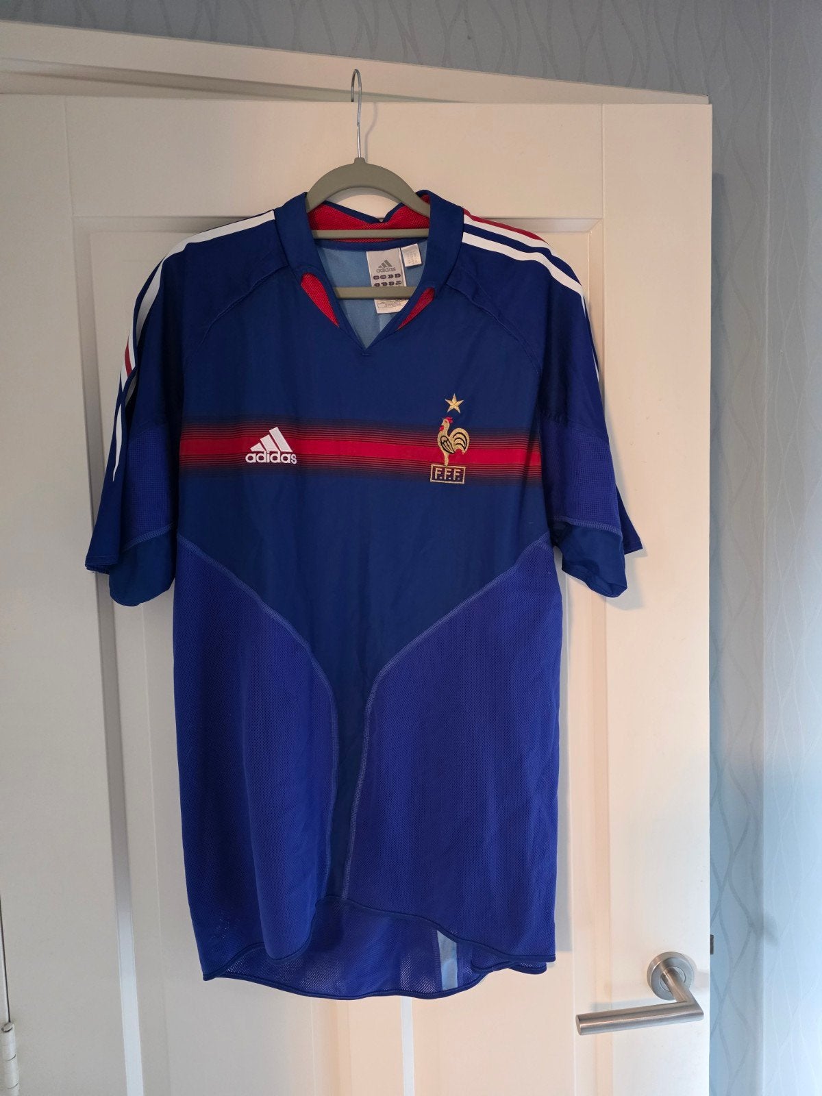 Origineel Vintage Adidas Frankrijk Shirt 2004 - ZIDANE #10, Ophalen of Verzenden, Maat 52/54 (L), Blauw, Adidas