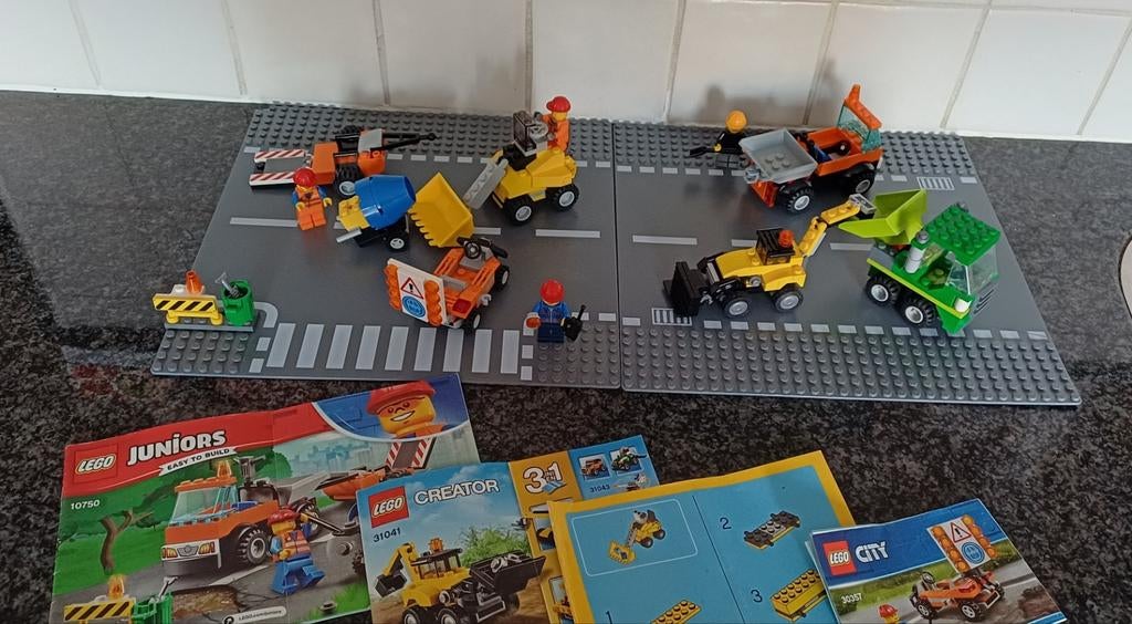 Lego City & Juniors Bouwvoertuigen Set met Instructies, Ophalen of Verzenden, Zo goed als nieuw, Complete set, Lego