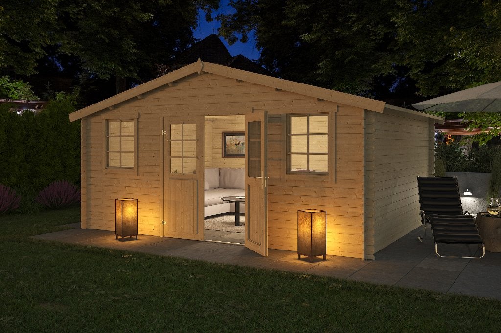 Blokhut Udo 480x300 Onbehandeld vuren, Verzenden, Nieuw