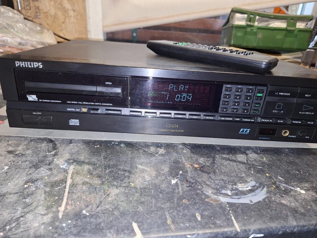 Philips  TOP CDspeler CD 634 - Inclusief afstandsbediening, Audio, Tv en Foto, Cd-spelers, Gebruikt, Philips, Ophalen of Verzenden