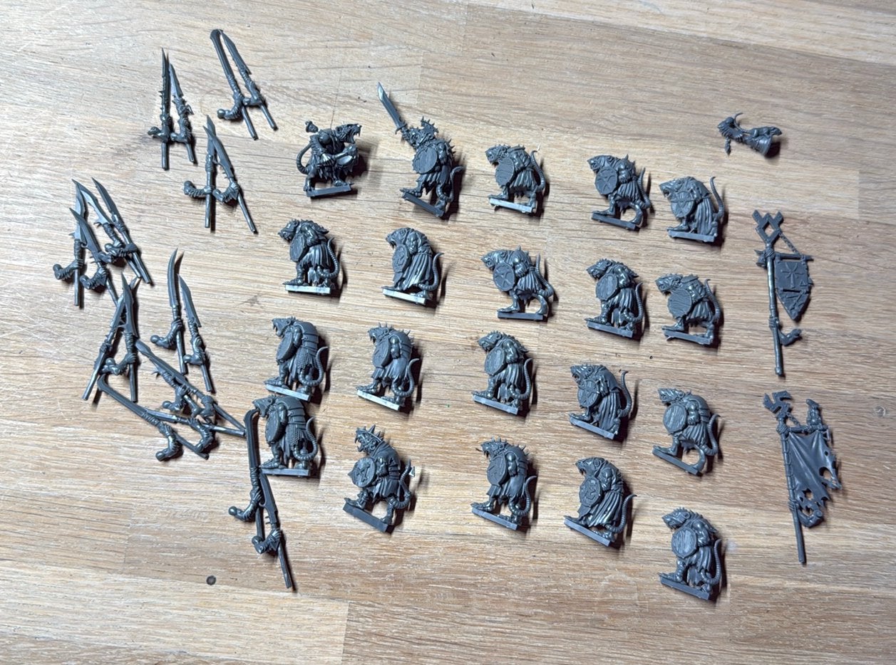 Warhammer Skaven 20x clanrats #3, Hobby en Vrije tijd, Ophalen of Verzenden, Zo goed als nieuw, Warhammer
