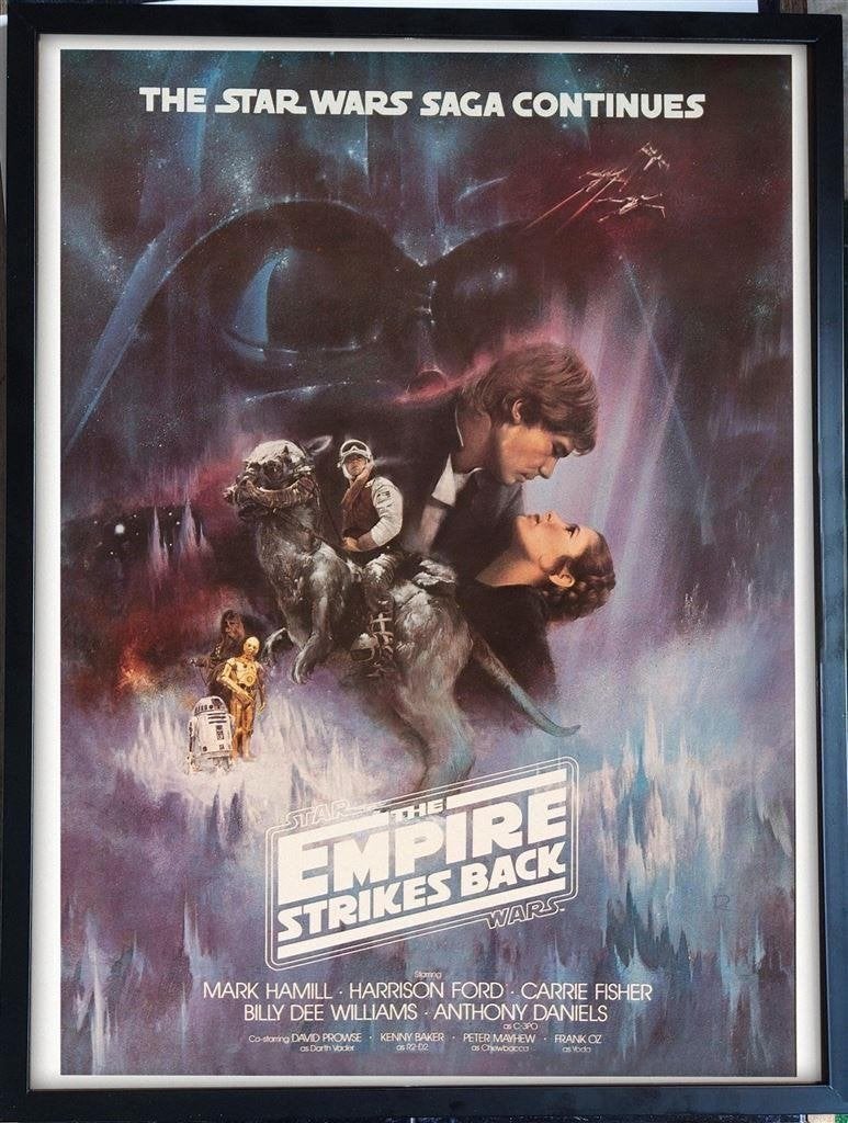 [Film Poster in Frame] Star Wars the Empire Strikes Back, Verzenden, Nieuw, A1 t/m A3, Film en Tv