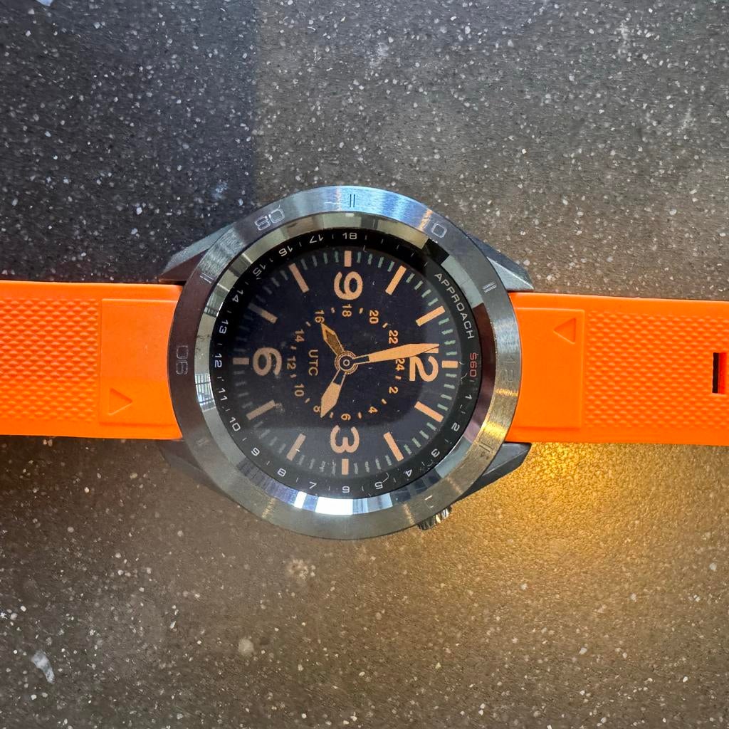 Garmin Approach S60 Golfhorloge + Grote set extra bandjes!, Afstand, Zwart, IOS, Ophalen of Verzenden