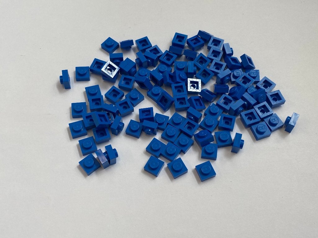 Partij 100x nieuwe 1x1 Lego plaatjes (in diverse kleuren), Overige thema's, Lego, Nieuw, Ophalen of Verzenden