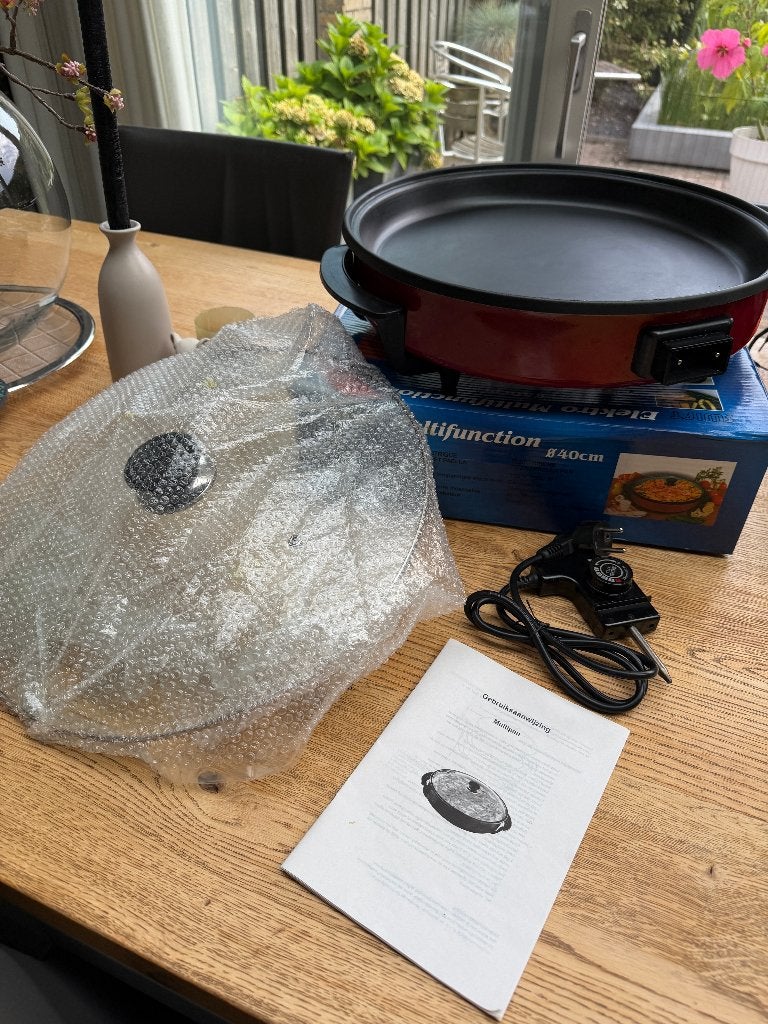 Electrische pizza/paella pan, Ophalen, Zo goed als nieuw, Overige materialen