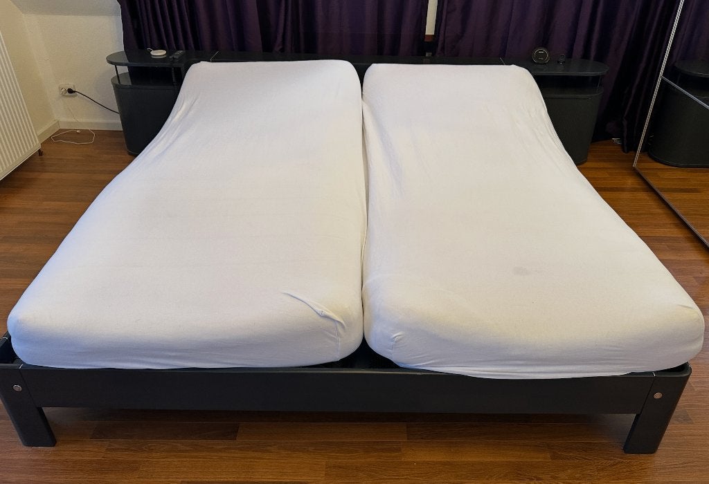 Auping Auronde 210 x 200 cm volledig elektrisch verstelbaar!, Ophalen, Overige kleuren, 210 cm, Tweepersoons