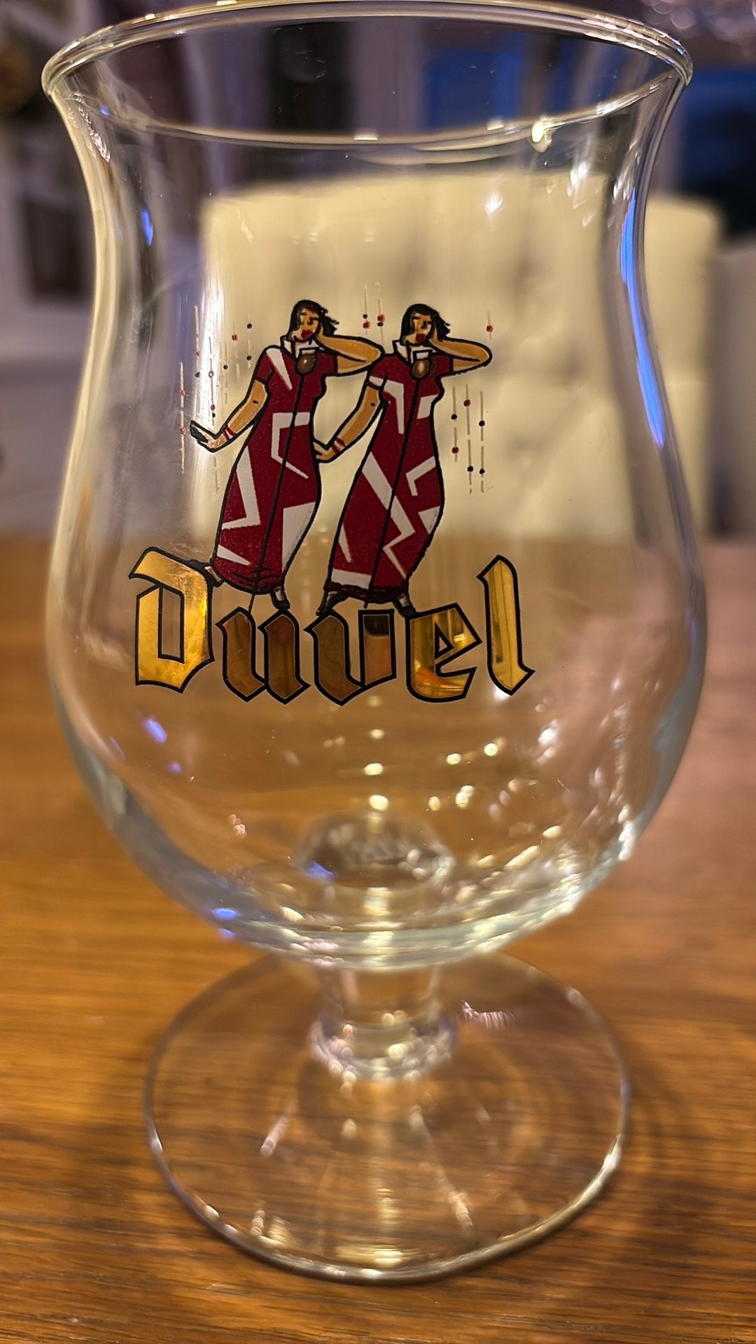 Zeldzaam Duvel Glas 2004 Dansende Dames, Collectors item, Verzamelen, Biermerken, Ophalen of Verzenden, Zo goed als nieuw, Glas of Glazen