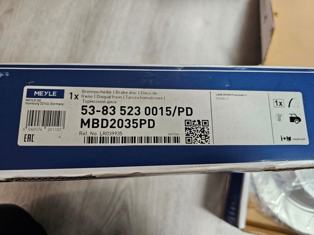 Meyle remschijven voor land rover Freelander voor €25,-, Auto-onderdelen, Land Rover, Nieuw, Ophalen of Verzenden, Nvt