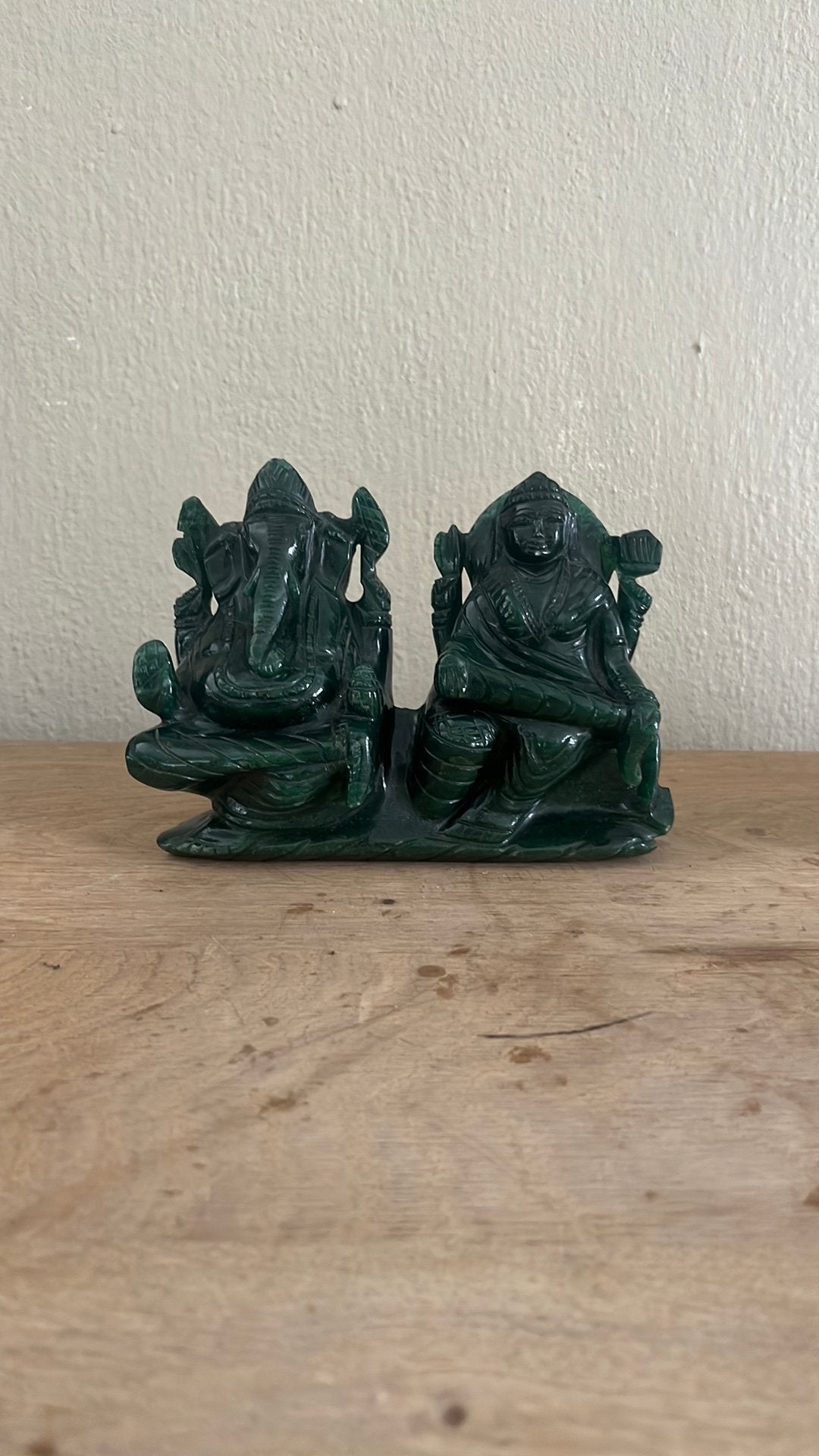 Ganesh laxmi, Huis en Inrichting, Woonaccessoires | Boeddhabeelden, 13 cm, Ophalen of Verzenden, Zo goed als nieuw, Overige materialen