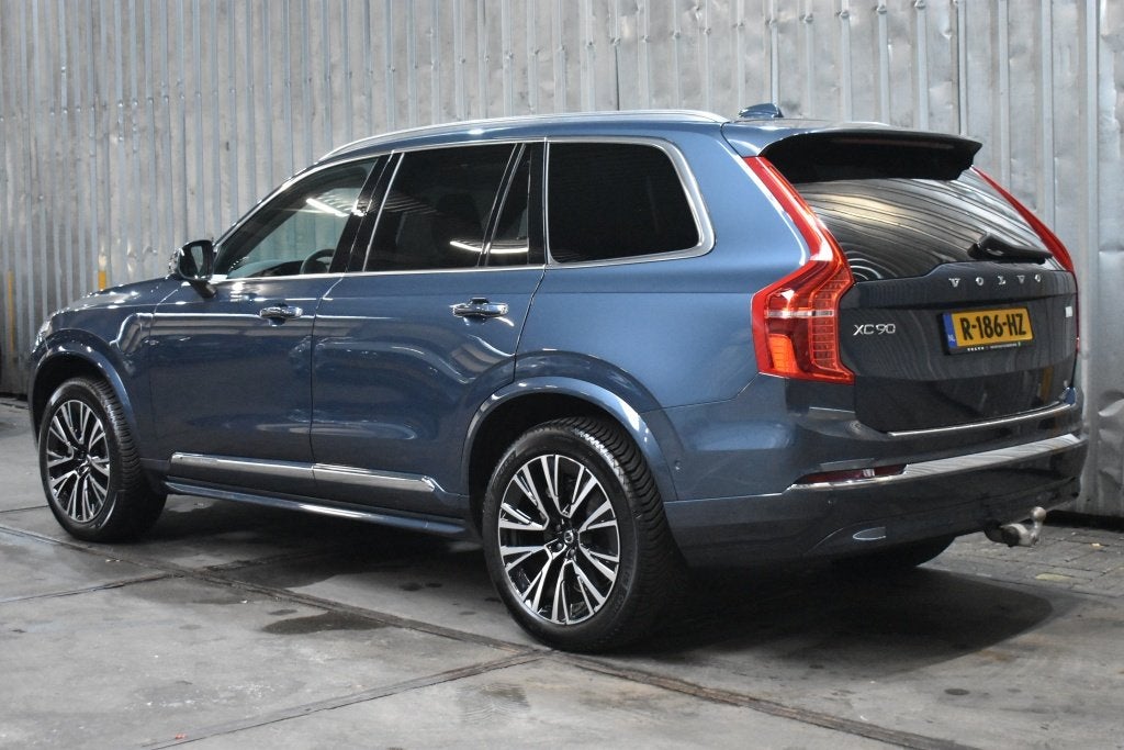 Volvo XC90 2.0 T8 AWD Ultimte Bright, Auto's, Gebruikt, 4 cilinders, Blauw, Hybride Elektrisch/Benzine