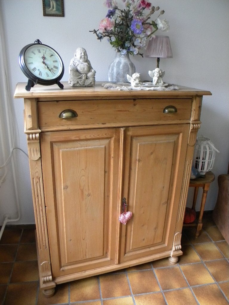 TV KAST MASSIEF GRENEN, MODEL MEIDENKAST VAN VROEGER, Ophalen, Gebruikt, Minder dan 150 cm, Minder dan 100 cm