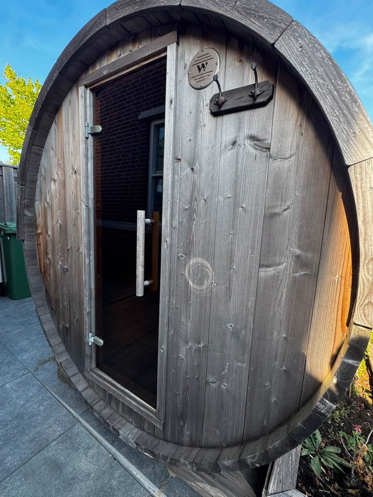Welvaere Tønsauna 200 | Thermohout | Harvia 9kW | Compleet, Ophalen, Fins of Traditioneel, Complete sauna, Zo goed als nieuw