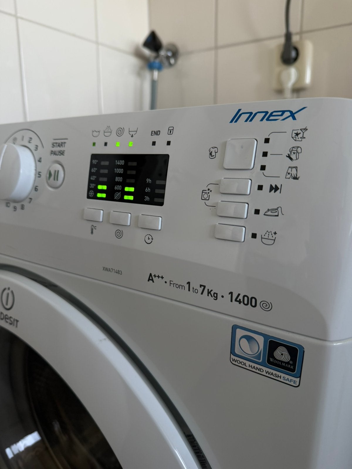 Wasmachine Indesit Innex, Ophalen, Gebruikt, Voorlader, 85 tot 90 cm