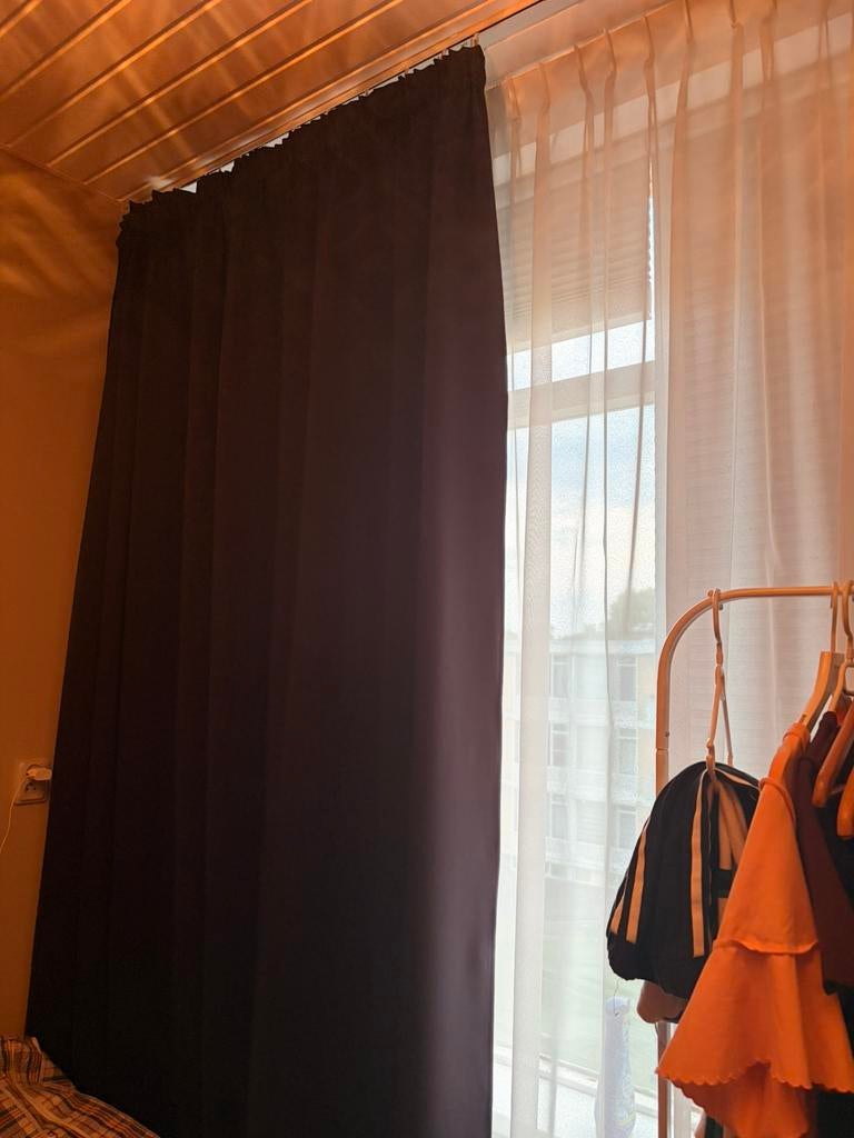 Ikea zwart gordijnen zo goed als nieuw, Huis en Inrichting, Stoffering | Gordijnen en Lamellen, Ophalen of Verzenden, Zo goed als nieuw