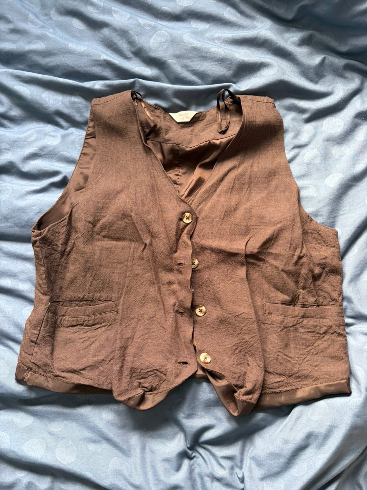Gilet dames bruin maat 42, Kleding | Dames, Ophalen of Verzenden, Zo goed als nieuw, Maat 42/44 (L), Bruin