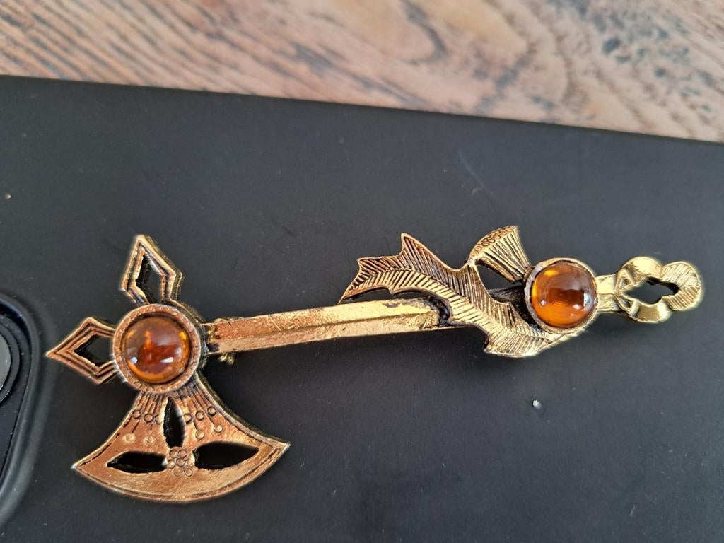 Engelse broche / speld koper, Ophalen of Verzenden, Zo goed als nieuw, Goud, Overige materialen
