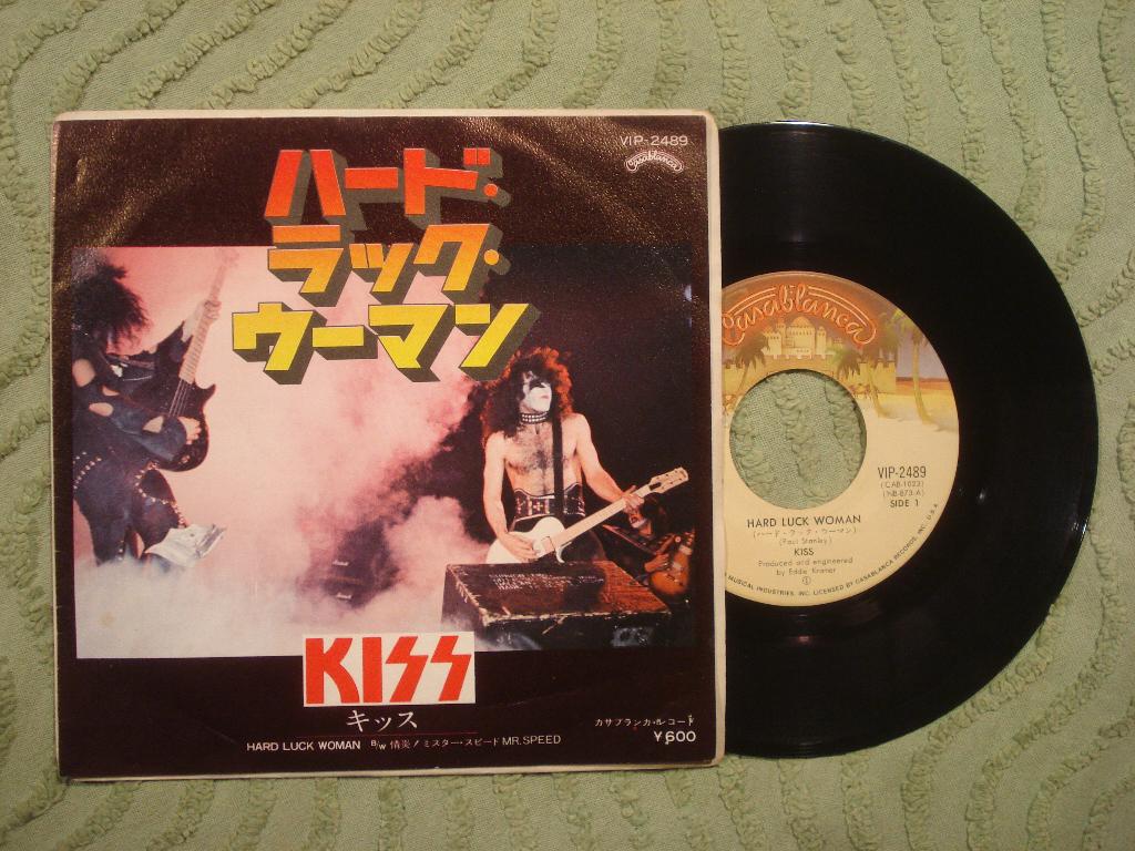 Kiss 7" Vinyl Single: ‘Hard luck woman’ (Japan), Cd's en Dvd's, Vinyl Singles, 7 inch, Single, Ophalen of Verzenden, Zo goed als nieuw