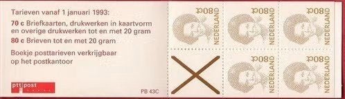 Nederland 1993 - nvph PB43c - Beatrix 'inversie', Ophalen of Verzenden, Na 1940, Postfris