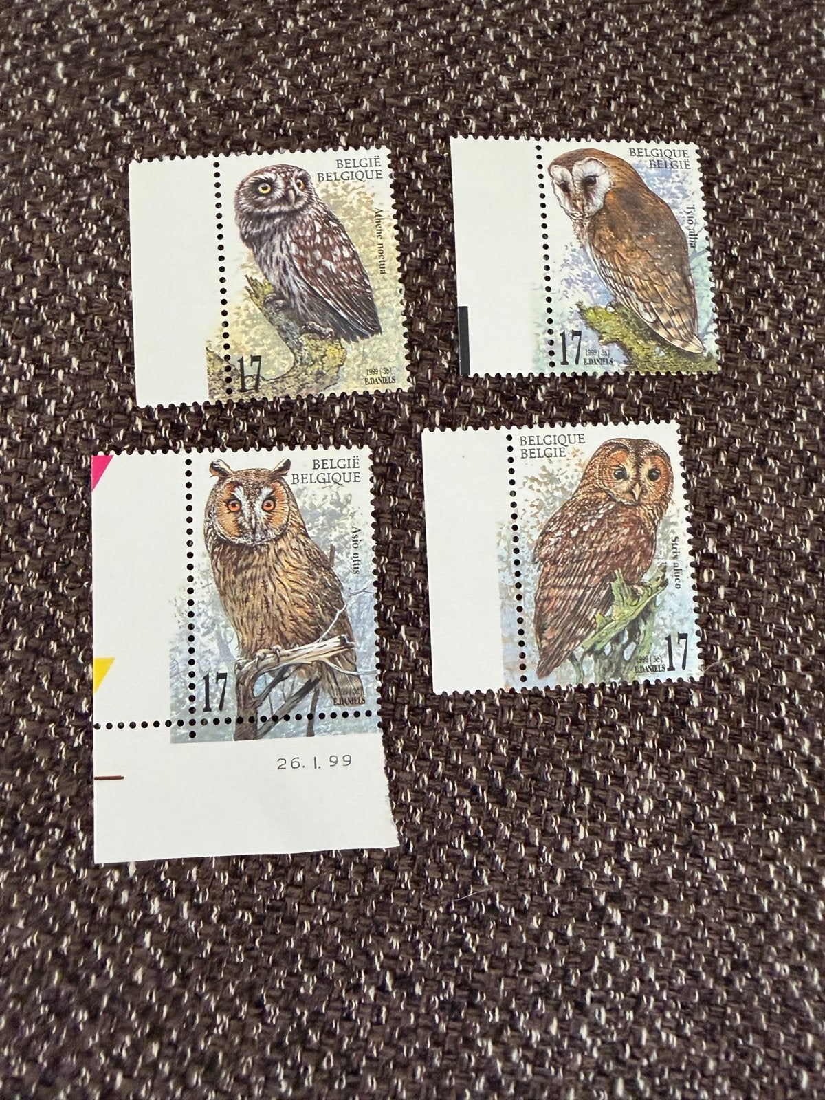 Belgische postzegels met uilen (1989), Ophalen of Verzenden, Brief