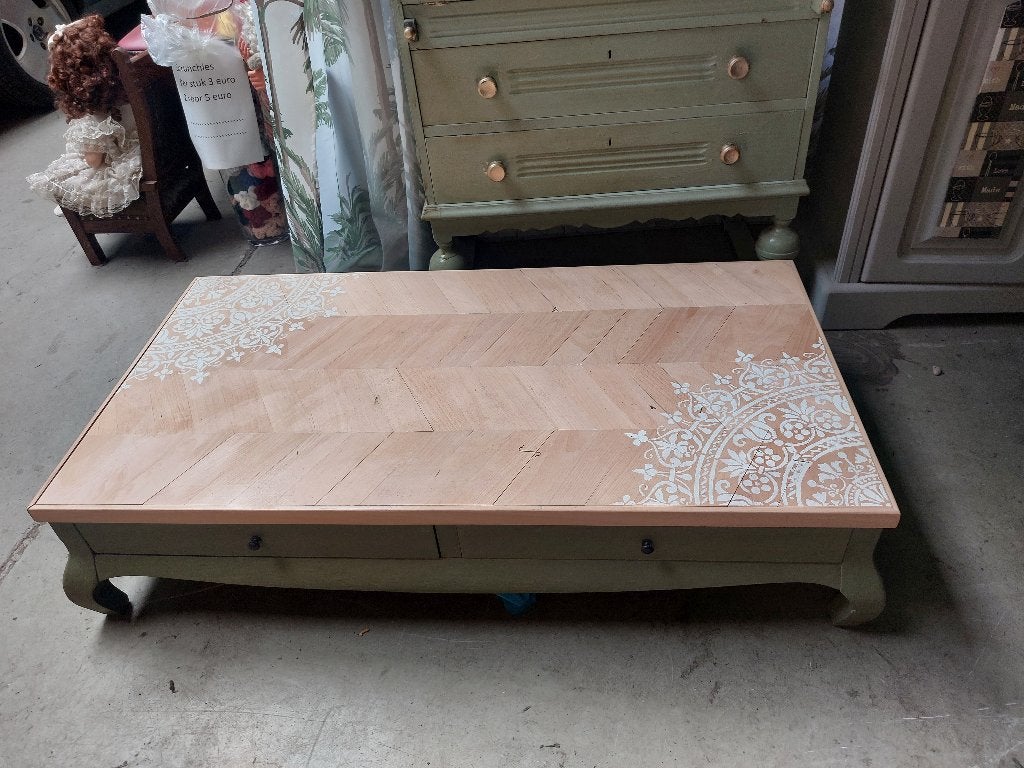 salontafel opiumtafel, Ophalen, Gebruikt, 100 tot 150 cm, 50 tot 100 cm