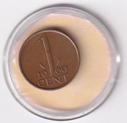 1 Cent 1960 Zeer Fraai, Verzenden, Koningin Juliana, 1 cent, Losse munt