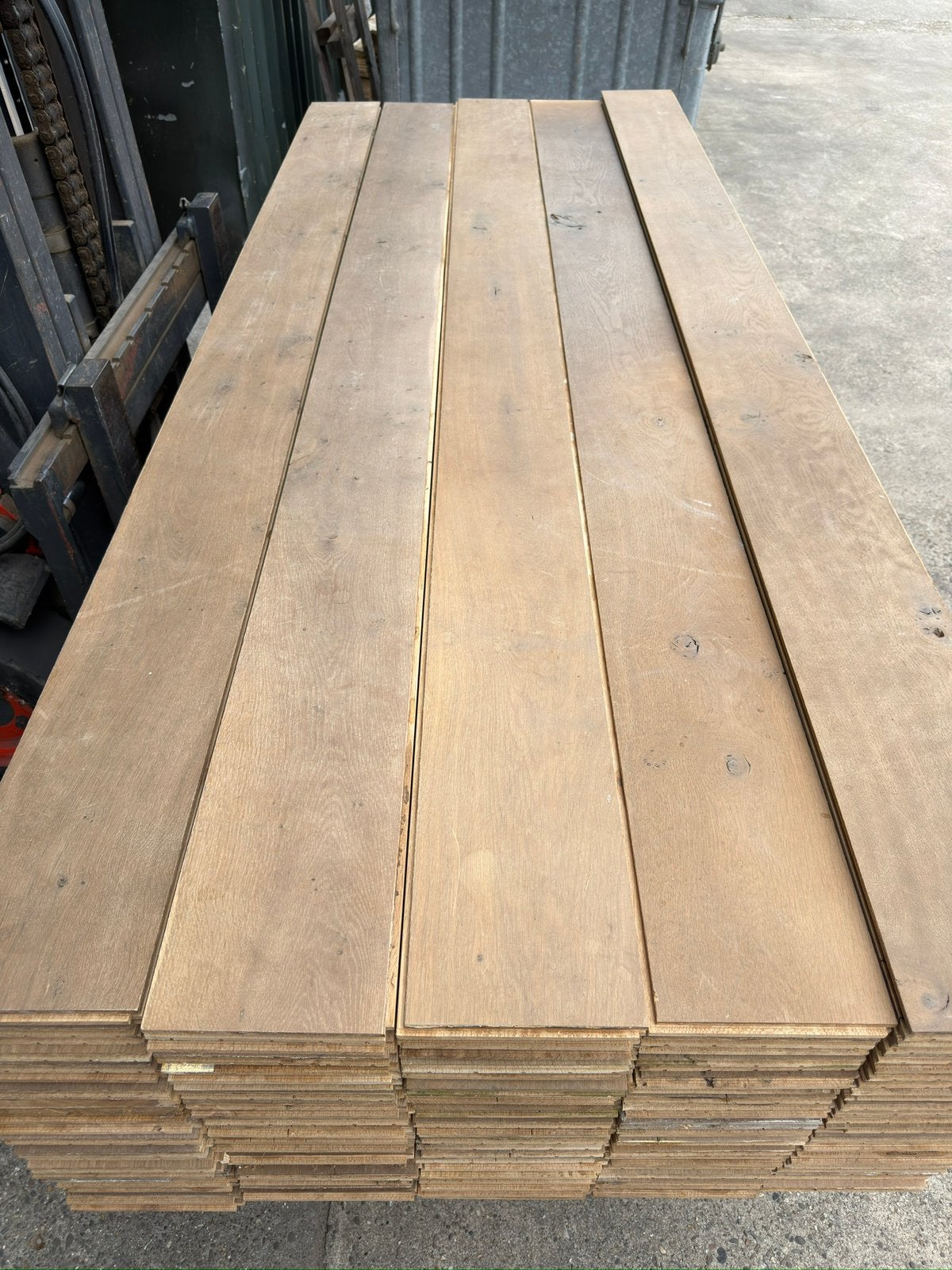 Eiken vloer 50 m2 massieve vloerdelen 18 cm breed 2 cm dik, Doe-het-zelf en Verbouw, Vloerdelen en Plavuizen, Ophalen, Vloerdelen of -planken