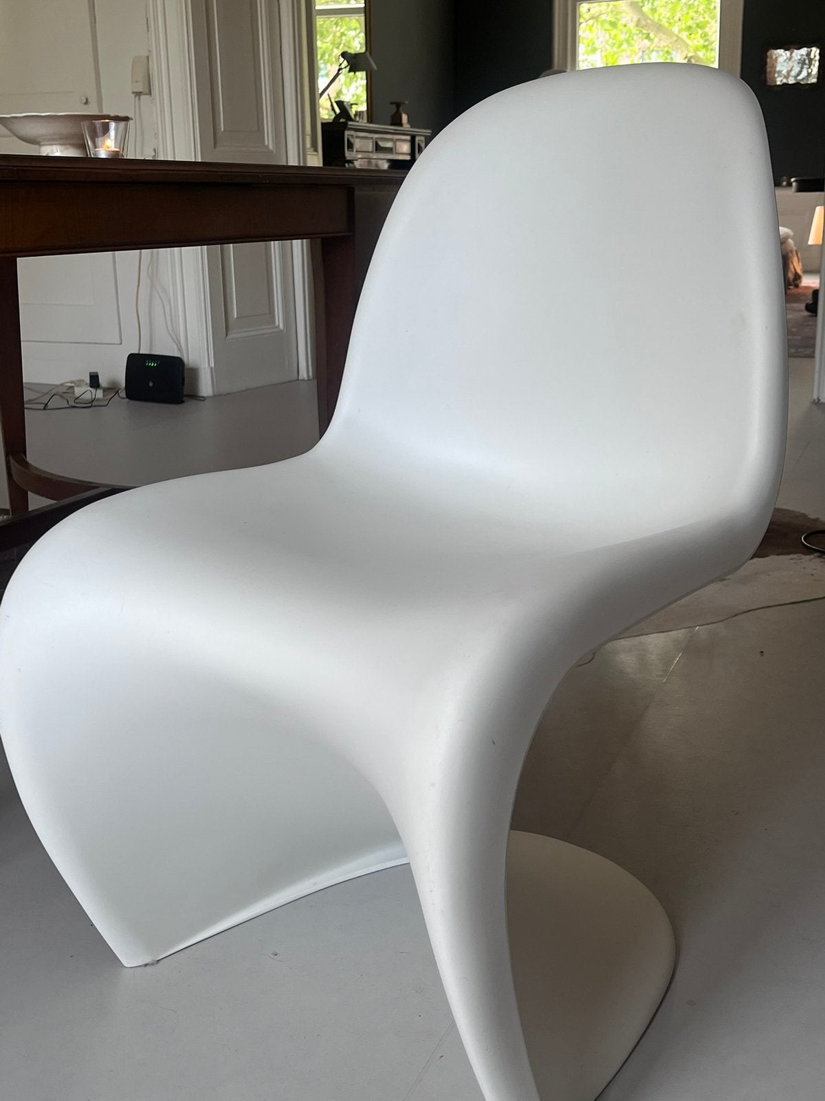 Originele Vitra Verner Panton stoel, Ophalen, Zo goed als nieuw, Wit, Eén