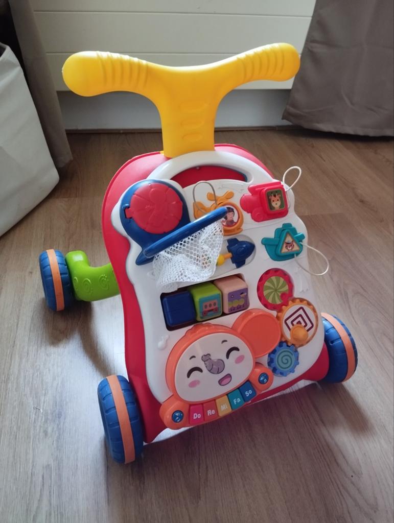 Loopwagen interactief - eco toys study desk walker yellow, Kinderen en Baby's, Speelgoed | Vtech, Zo goed als nieuw, 6 maanden tot 2 jaar