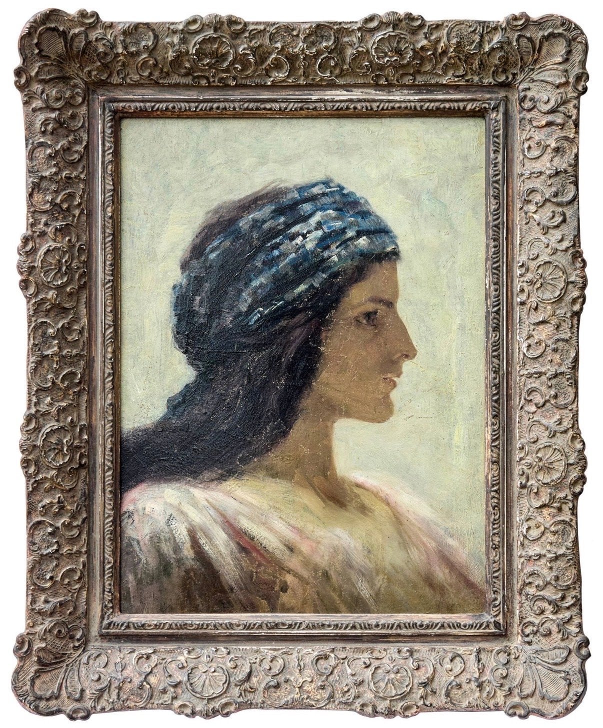 Victor-Pierre Huguet (1835-1902) - Femme algérienne de profi, Antiek en Kunst, Kunst | Schilderijen | Klassiek, Ophalen of Verzenden