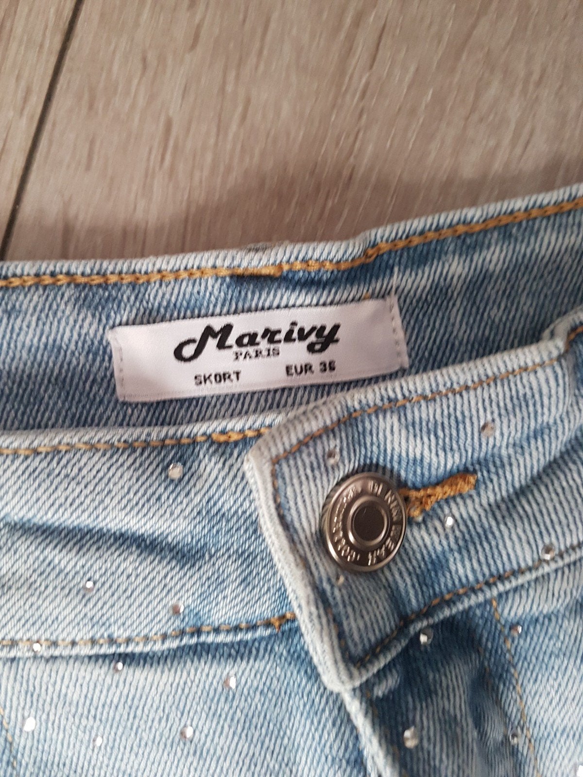 broekrokje met glittter steentjes maat S, Verzenden, Nieuw, Blauw, W28 - W29 (confectie 36)