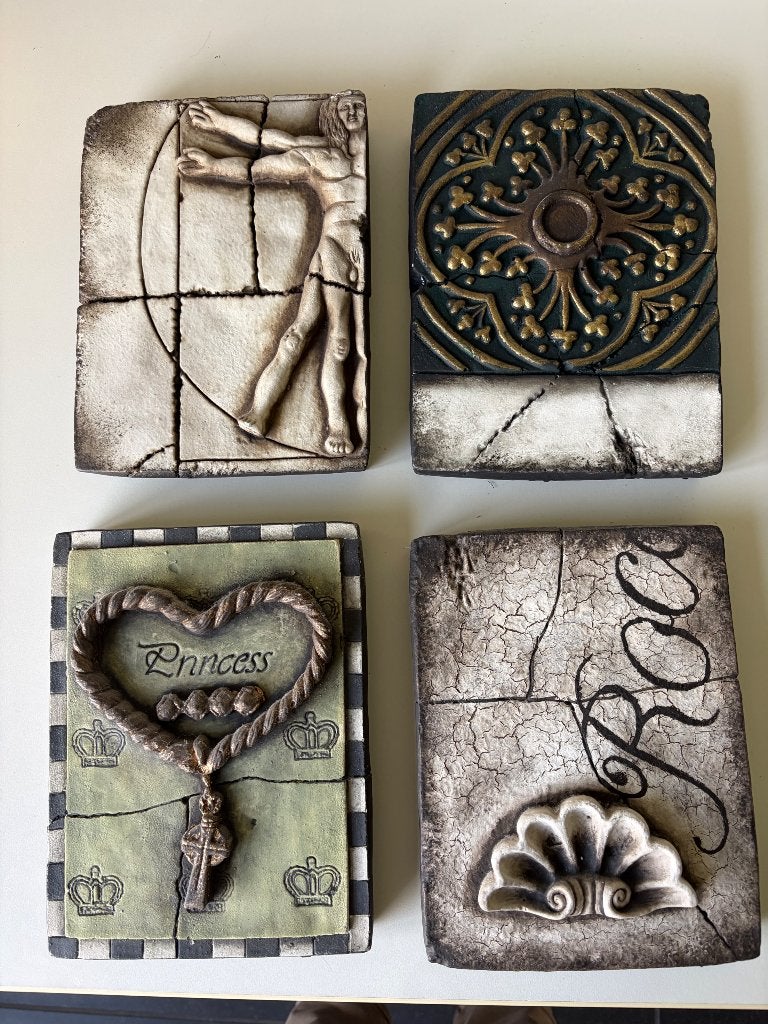 Di-sen-yo wandpanelen Dennis de Jesus 4 stuks, Gebruikt, Verzenden, Meerkleurig, Klassiek