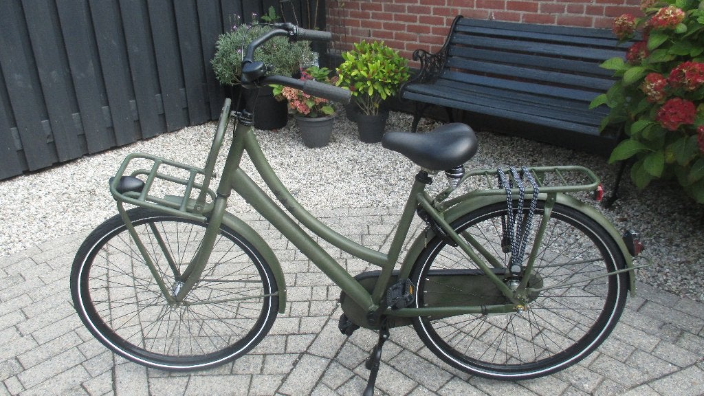 Cortina  transport  fiets  26  inch  leger  groen. 3 ver., Terugtraprem, Cortina U4 transportfiets, Versnellingen, Zo goed als nieuw