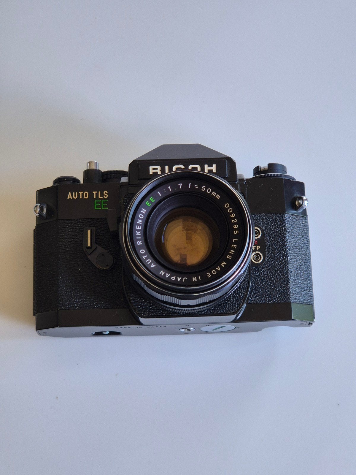 Ricoh Auto TLS EE (Black) + Auto Rikenon EE 50mm f/1.7 | M42, Ricoh, Spiegelreflex, Onbekend, Ophalen of Verzenden