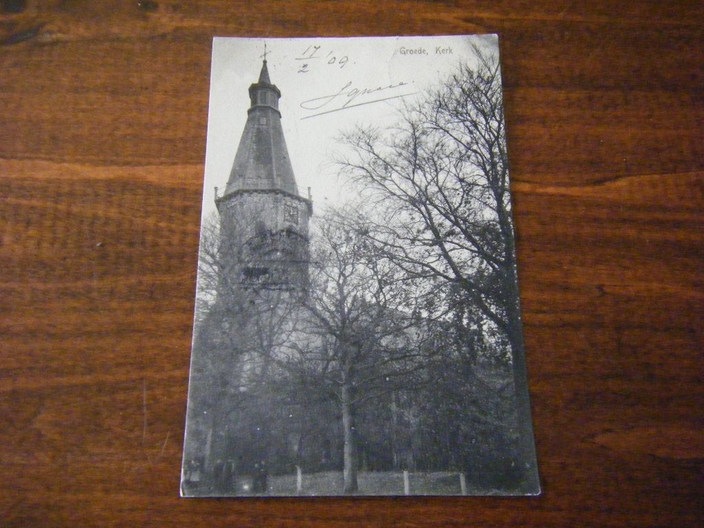 X40 - Groede - Kerk - 1909 - Mooi/Oud, Ophalen of Verzenden, Voor 1920, Zeeland