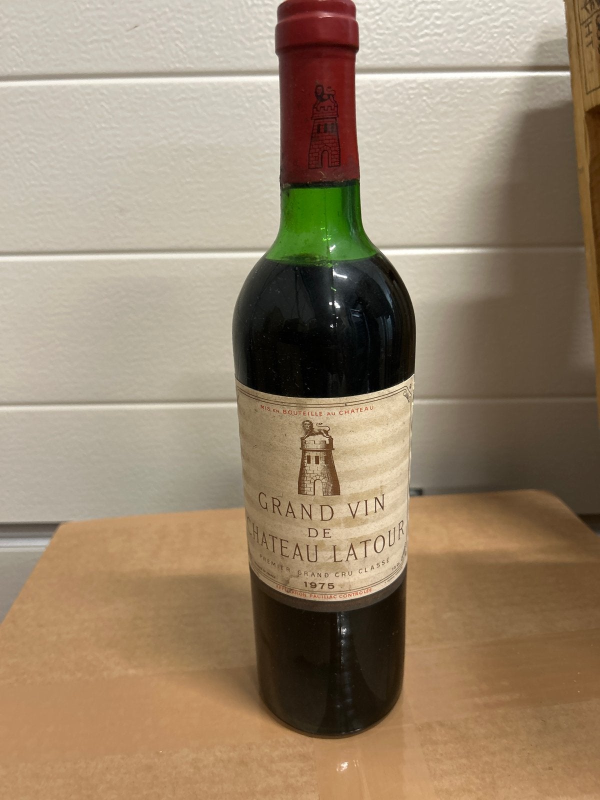 Grand Vin de Chateau Latour 1975 - Exclusieve Rode Wijn, Ophalen, Gebruikt, Frankrijk, Rode wijn