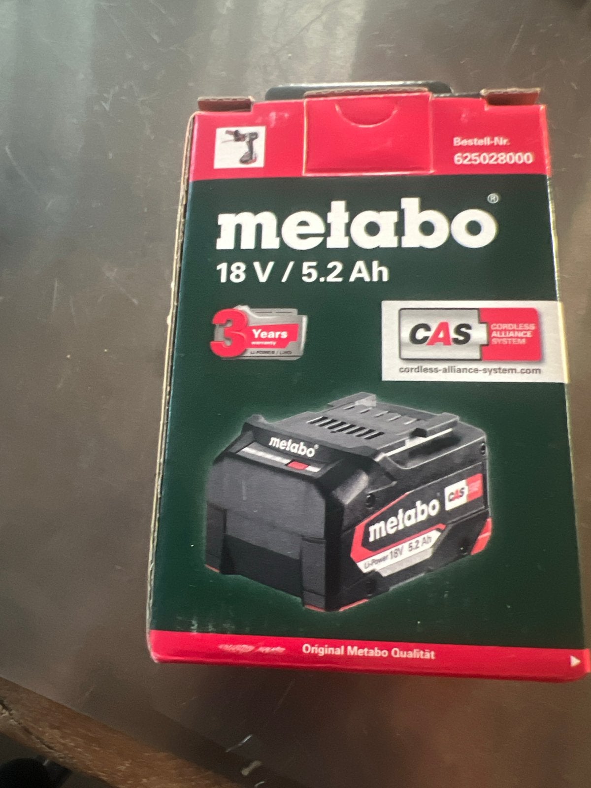 Metabo 18V / 5.2 Ah LiHD Accu - Nieuw in doos, Ophalen, Nieuw
