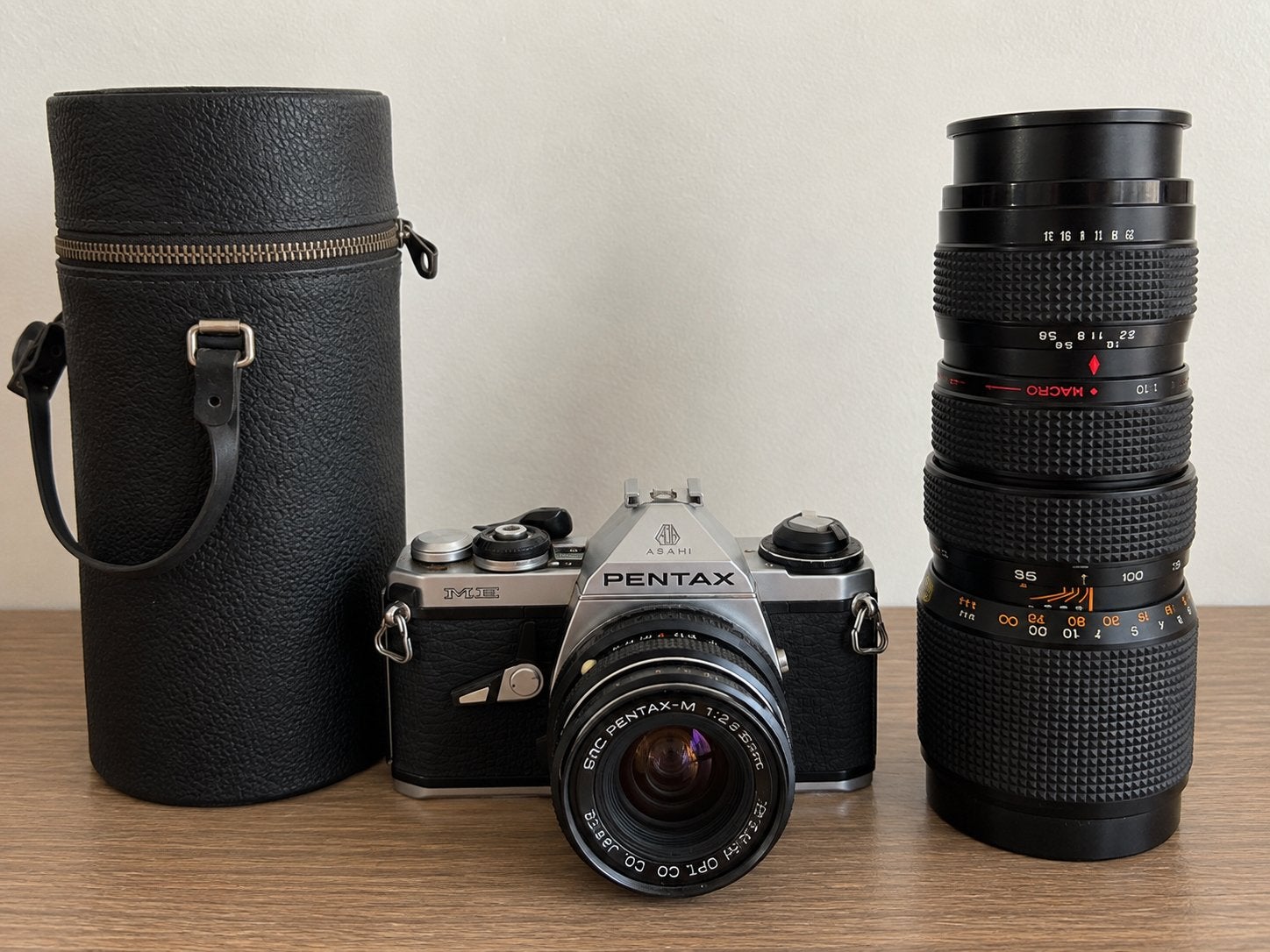 Pentax ME  spiegelreflexcamera met 2 lenzen, Ophalen of Verzenden, Gebruikt, Spiegelreflex, Pentax