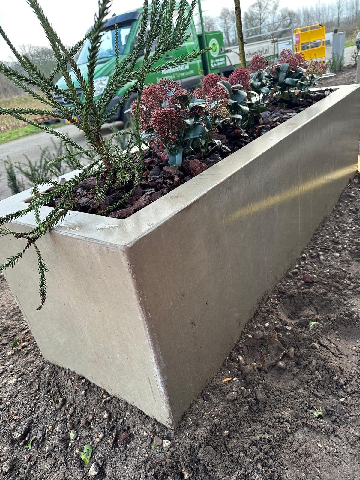 Partij Beton bloembakken voor hoveniers, Ophalen of Verzenden, Zo goed als nieuw, Rond, Minder dan 30 cm