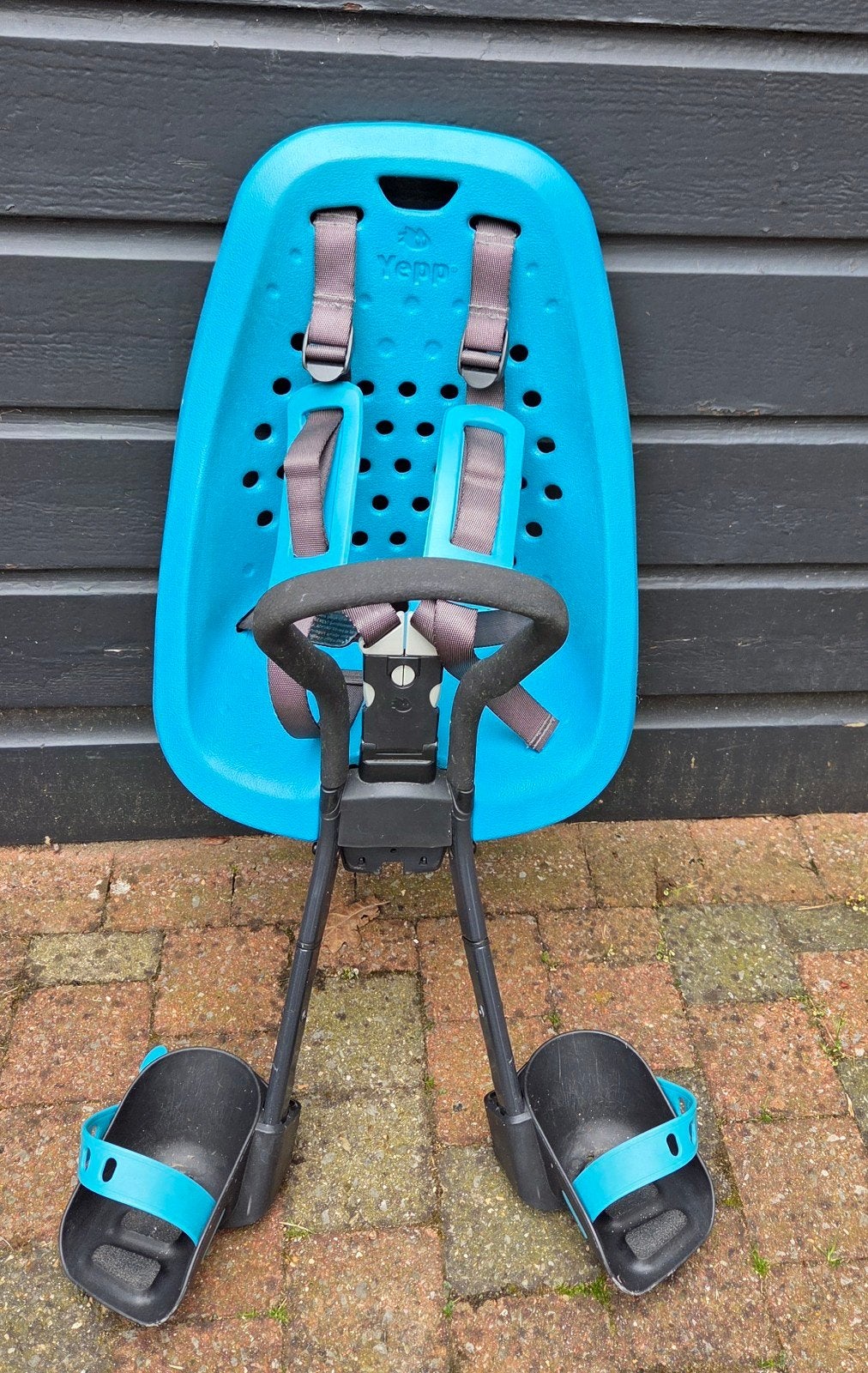 GMG Yepp Mini fietszitje voor met windscherm, Ophalen, Voetsteuntjes, Zo goed als nieuw, 0 t/m 13 kg