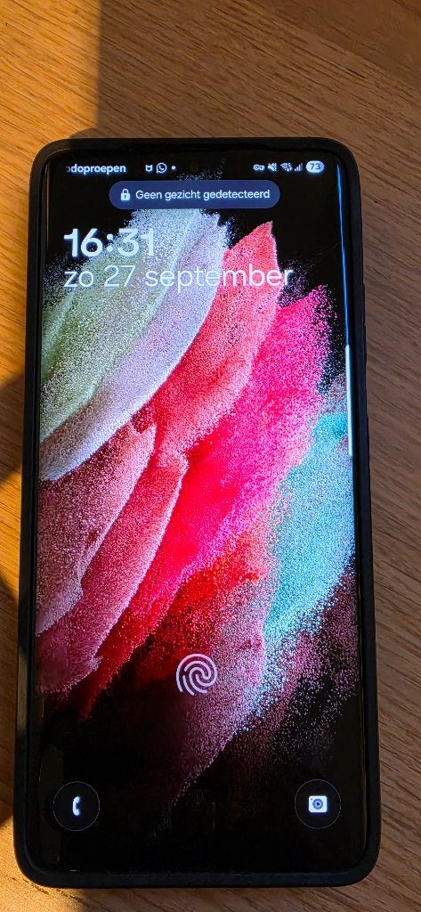 Samsung Galaxy S21 Ultra 5G 256GB zwart QuadLock & LED Cover, Telecommunicatie, Zwart, Touchscreen, Ophalen of Verzenden, Zo goed als nieuw