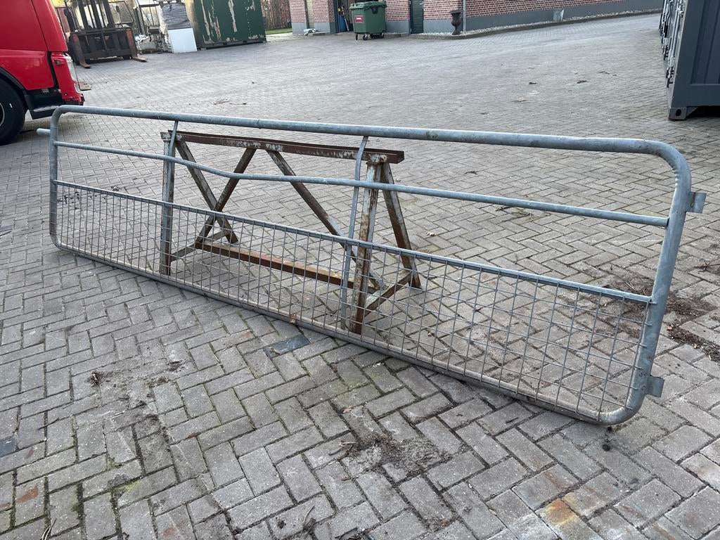 Gegalvaniseerd landhek 440cm 115cm hoog en 400 bij 100cm, Tuin en Terras, Tuinhekken en Hekwerk, Gebruikt, Overige typen, IJzer