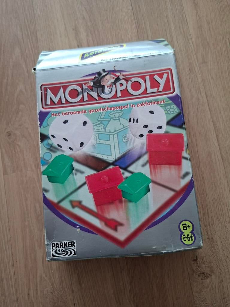 Monopoly Reisspel - Compleet en Compact, Parker, Gebruikt, Ophalen of Verzenden, Een of twee spelers